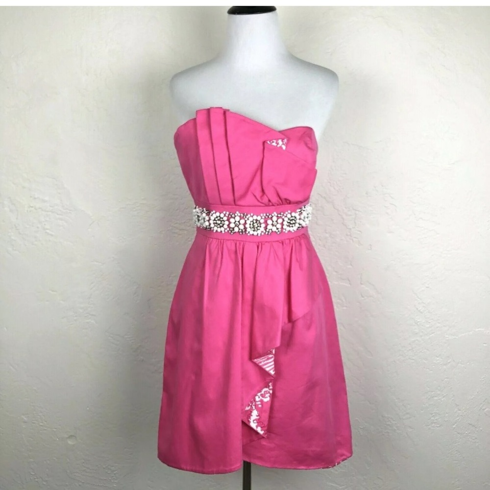 Lilly Pulitzer CRYSTAL Beaded Dress HOTTY PINK